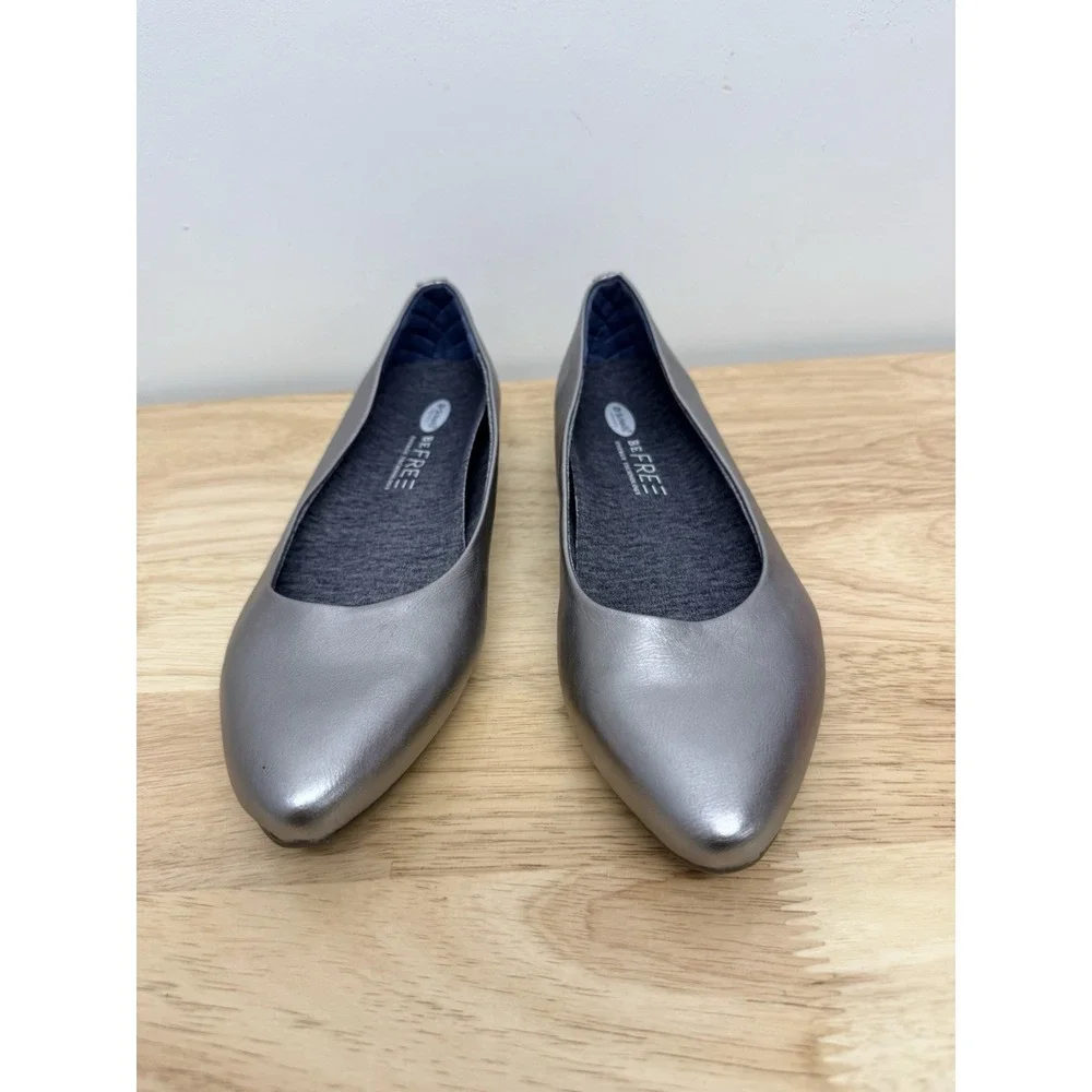 Dr. Scholl's Aston ballet flats in a‎ pewter metallic Size 7.5 Women's #63